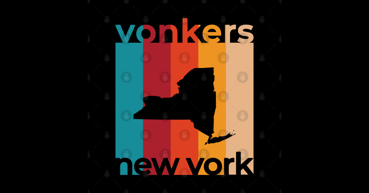 Yonkers New York Retro Yonkers Sticker TeePublic