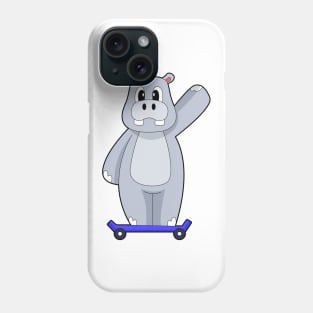 Hippo Skater Skateboard Phone Case