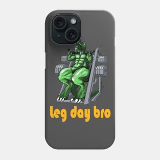 Dinosaurus  pumps  leg muscle in the gym Phone Case