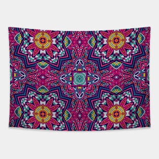 Colorful Oriental Rug Mandala Boho Pattern Tapestry