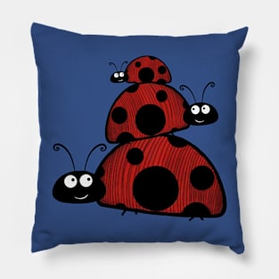 Ladybug Family Pillow