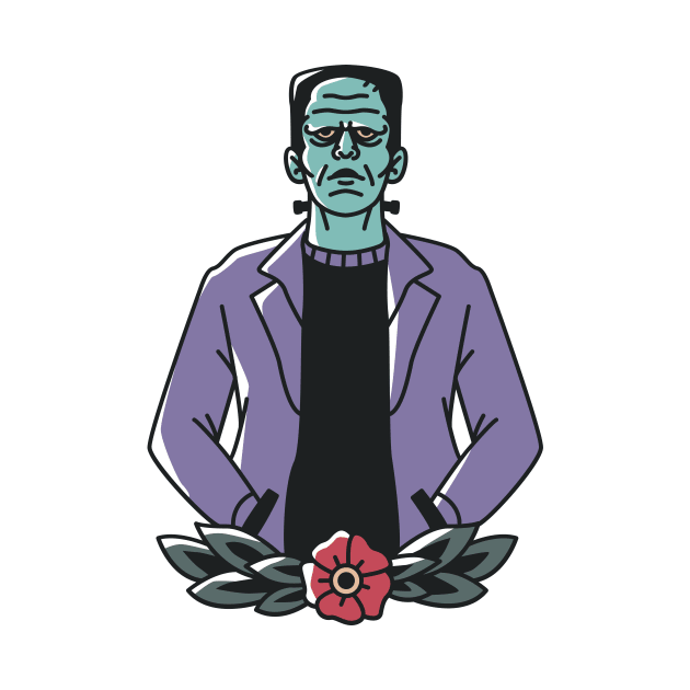 Vintage Frankenstein's Monster Emblem by SLAG_Creative