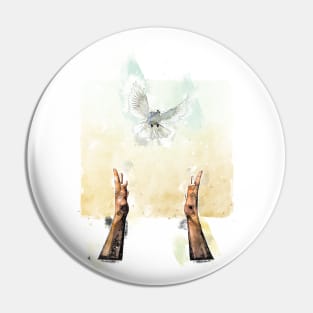 Peace conceptual painting Pin
