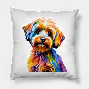 Pop-Art Yorkipoo Impressionism Pillow