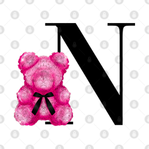 Monogram Teddy Bear N - N - Phone Case