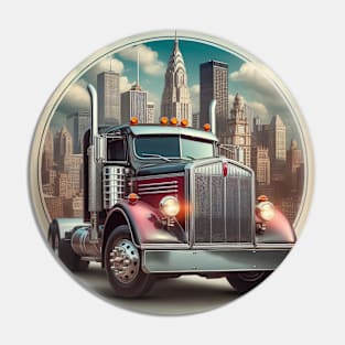 Semi Truck in 1930s Chicago Pin