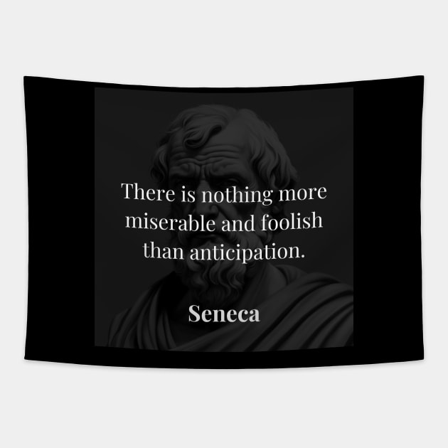 Seneca's Insight: The Folly of Excessive Anticipation Tapestry by Dose of Philosophy