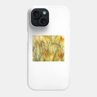 The Dangers of Fire Native Grasslands  Monoprint 1 Phone Case