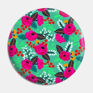 Bold boho blooms flower pattern Pin