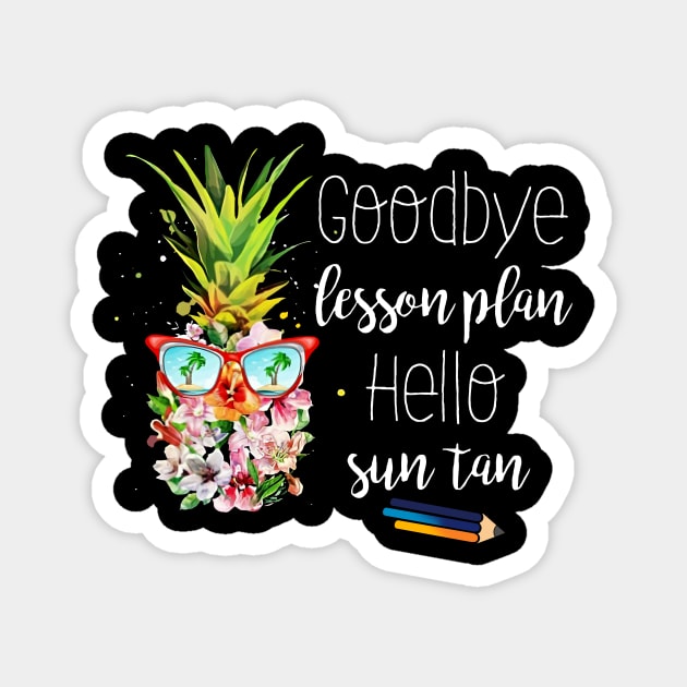 Goodbye Lesson Plan Hello Sun Tan Magnet by Rumsa