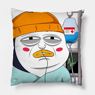 Sick Penguin Pillow