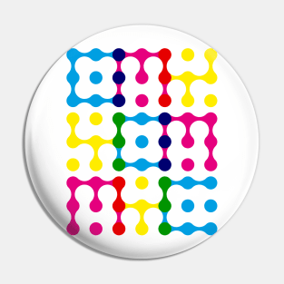 CMY Metaballs Typography (Colour Mix) Pin