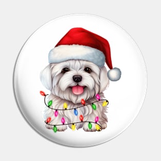 Christmas Maltese Pin