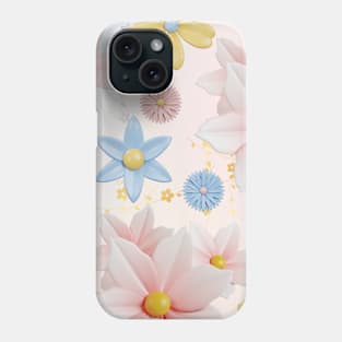 3d Tulips and Daises Phone Case