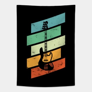 Vintage Style J-Style Bass Guitar Retro Colors Tapestry