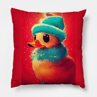 Winter duck portrait Pillow