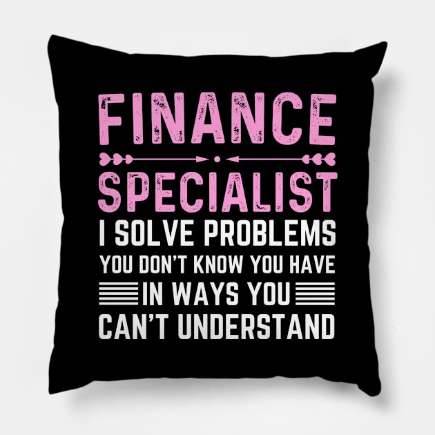 Funny finance accounting specialist woman financial advisors Pillow by Printopedy