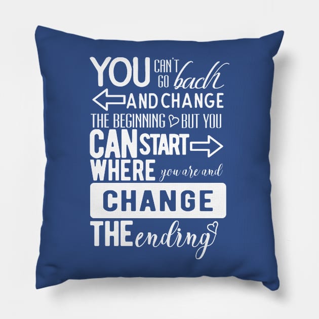 Motivation quote for life Pillow by DimDom