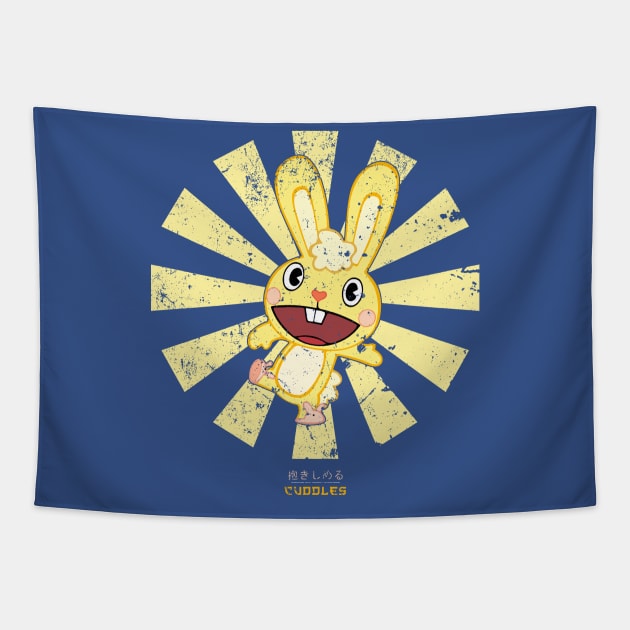 Cuddles Retro Japanese Happy Tree Friends Tapestry by Nova5