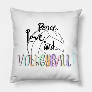 Peace, Love, and Volleyball Pillow