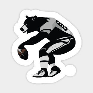 The Bear Playing American Football Magnet