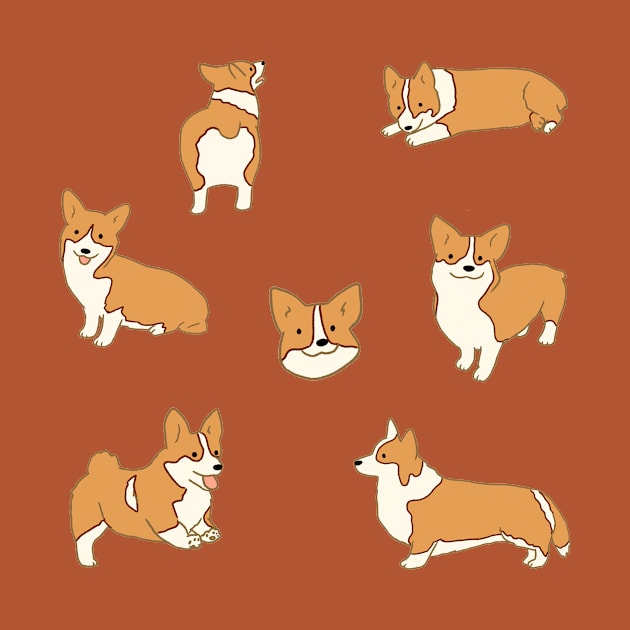 Corgi illustration pack by Mayarart