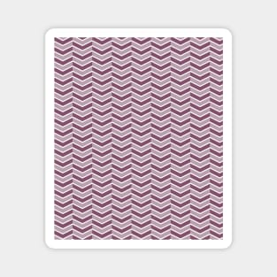 Dusty Plum, Purple and White Chevron Arrow Pattern Magnet