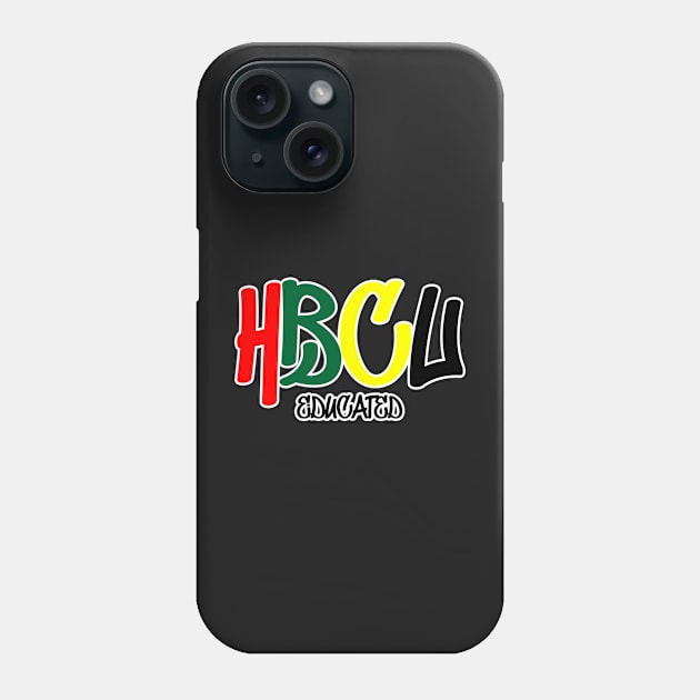 HBCU Educated Graffiti Design Phone Case by OTM Sports & Graphics