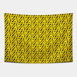 yellow geometric pattern Tapestry