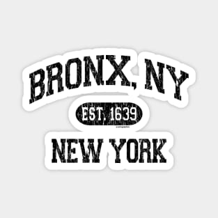 Bronx NY Arch Distress Retro Print Magnet