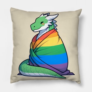 Comfy Womfy Scalie Pride Dragon LGBTQ Rainbow Pillow