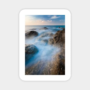 Waves and rocks long exposure Magnet