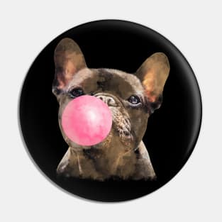 french bulldog and bubble gum Pin