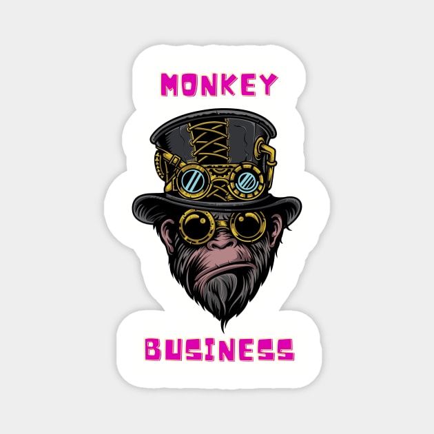 Monkey business Magnet by Rickido