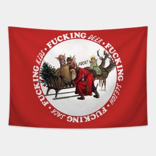 Disgruntled Santa Tapestry