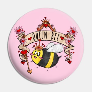 Queen Bee of Hearts Pin