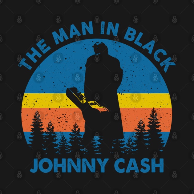 Retro The Man in Black Johnny Music by Symmetry Stunning Portrait