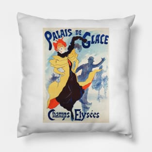 PALAIS DE GLACE PARIS Champs Elysees by Art Nouveau Painter Jules Cheret Pillow