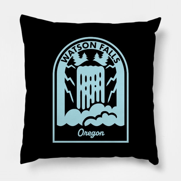 Watson Falls Oregon Pillow by HalpinDesign