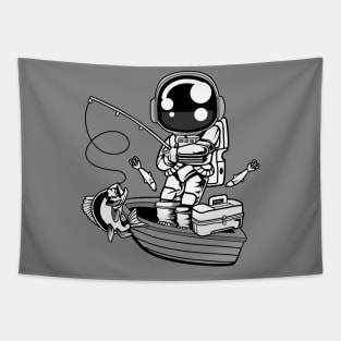 Astronaut Fisherman Tapestry