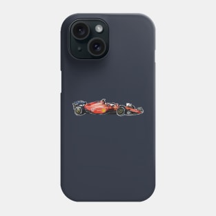 Racing Car in watercolours pattern illustration, Formula 1 watercolours Phone Case