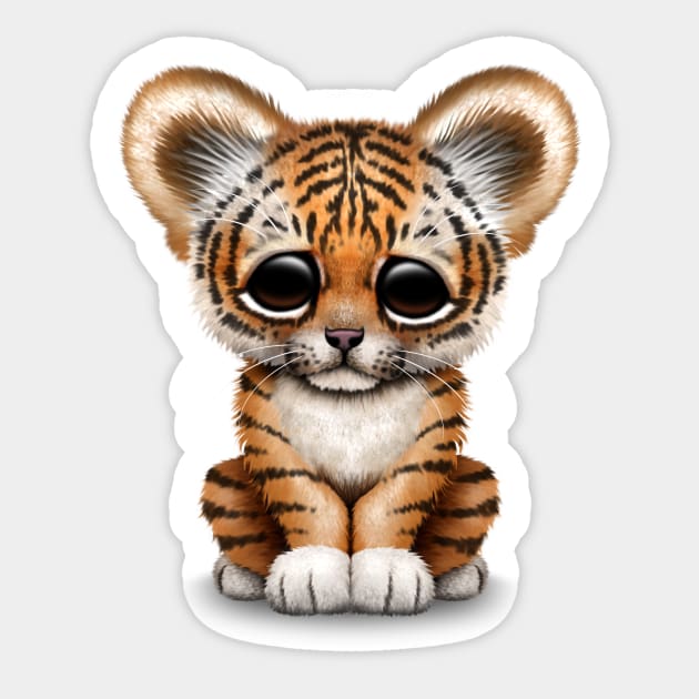 Cute Baby Tiger Cub - Tiger - Sticker
