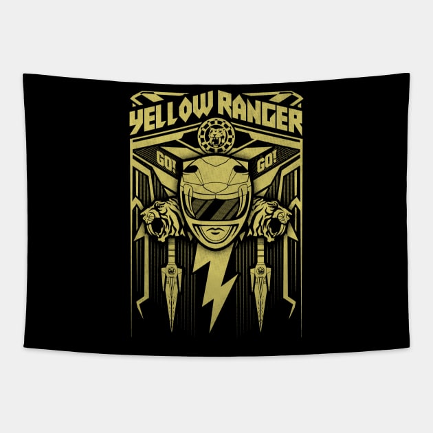 Yellow Ranger Tapestry by Arinesart