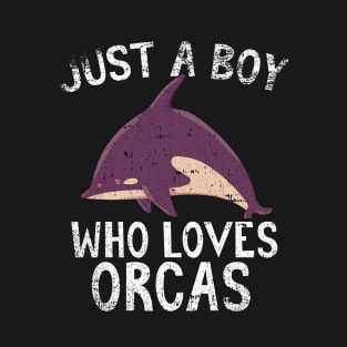 Just A Boy Who Loves Orcas T-Shirt