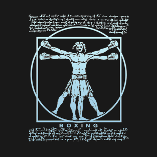 Da Vinci Vitruvian Man Boxing T-Shirt