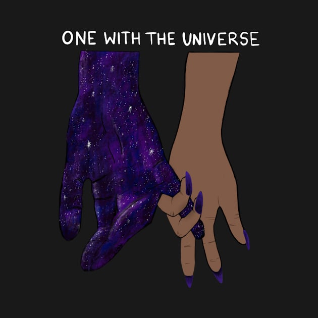 One with the universe galaxy hands by Sorbelloart