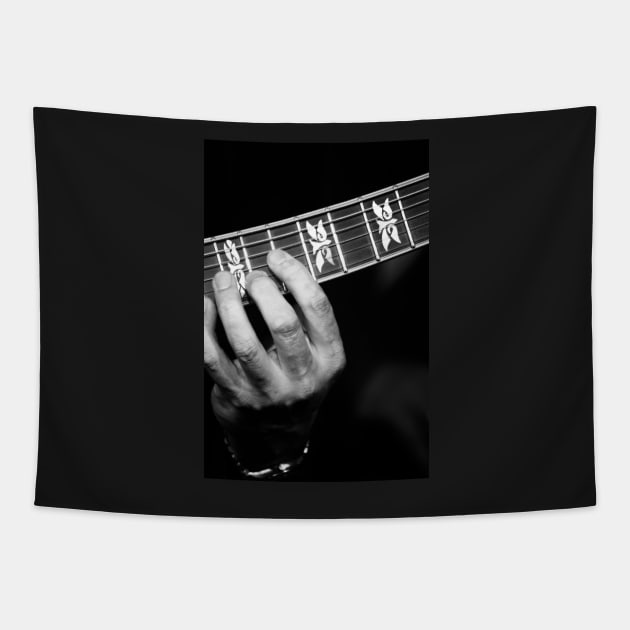 Guitar Hand Tapestry by cinema4design