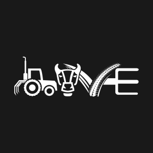 Love Farming Farmer Gifts For Wife Husband Farming Lover T-Shirt