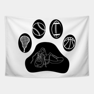 Sports paw with shoes Tapestry