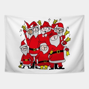 Santa Claus Choir Singing Christmas Song Tapestry